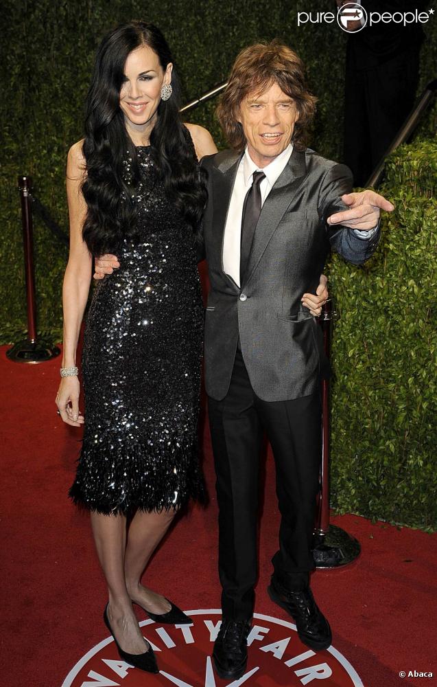 Mick Jagger et L'Wren Scott : Après une grande blonde (Jerry Hall), c'est désormais d'une grande brune qu'il est amoureux !