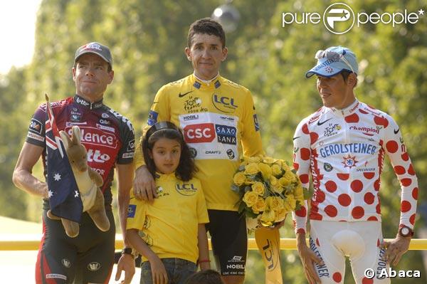 Carlos Sastre, Cadel Evans et Bernahrd Kohl, le podium du Tour !