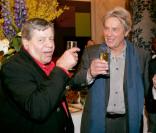 Jerry Lewis avec Alain Delon et Bertrand Delanoe a la mairie de Paris en 2006