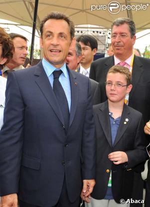 Nicolas Sarkozy et son fils Louis 