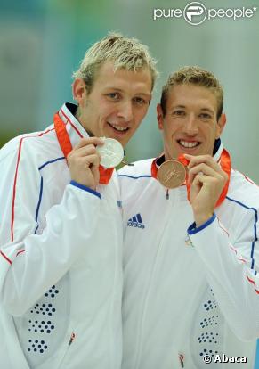 Alain Bernard et Amaury Leveaux sur le podium du 50m !