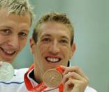 Alain Bernard et Amaury Leveaux sur le podium du 50m !