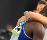 Ladji Doucouré, incosolable malgré la présence de Rachel Legrain-Trapani