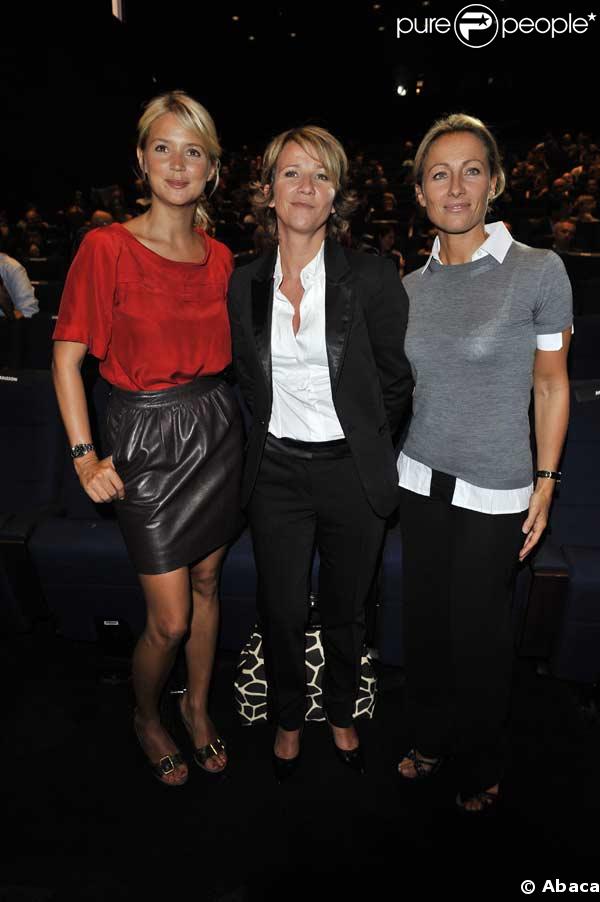 Virginie Efira,Ariane Massenet et Anne-Sophie Lapix à la rentrée Canal  