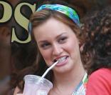 Leighton Meester sur le tournage de Gossip Girl