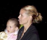 Heidi Klum, Leni et Henri, à l'anniversaire de Romeo Beckham