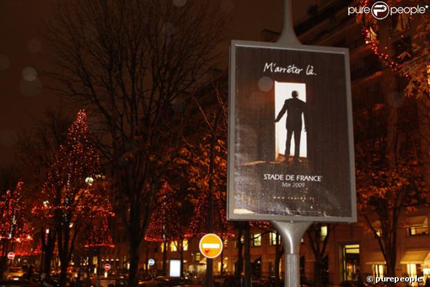 L'affiche du concert de Johnny Hallyday en 2009