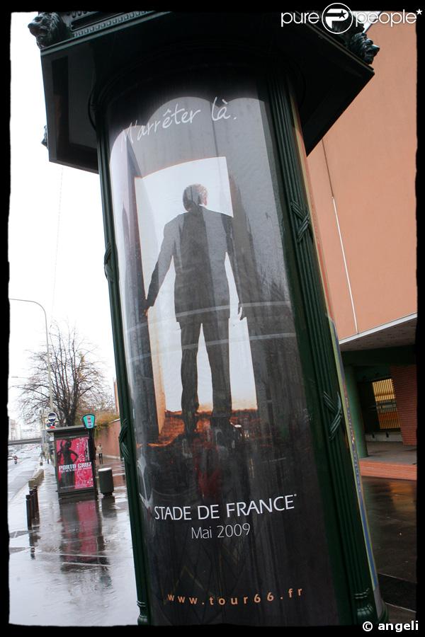  L'affiche de sa tournnée 2009 Johnny Hallyday 