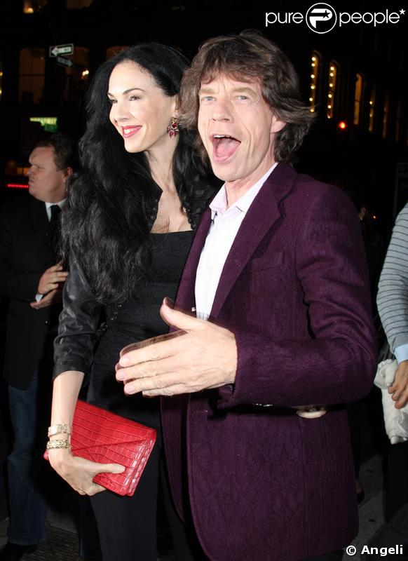 L'Wren Scott et Mick Jagger à la première de The women