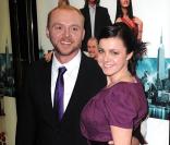 Simon Pegg et son épouse à la premiére du film à Londres