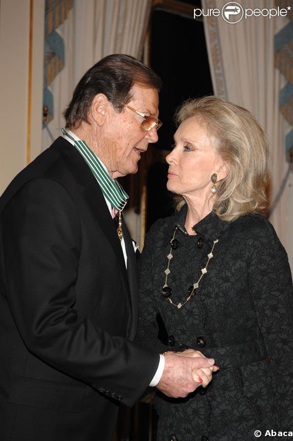 Roger Moore et sa femme