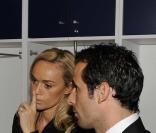 Cécile de Ménibus et Ludovic Giuly au nouveau centre de formation du PSG