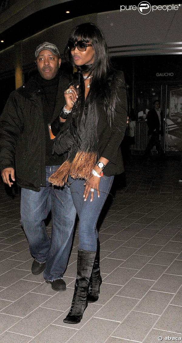 Naomi Campbell à l'after du concert évènement de Led Zeppelin