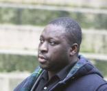 Mouss Diouf aux obsèques de Christian Fechner