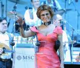 Sophia Loren à l'inauguration du MSC Fantasia