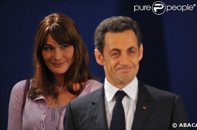 Carla Bruni et Nicolas Sarkozy lors d'un sommet au Brésil