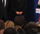 Carla Bruni , Bernard Kouchner, Xavier Darcos, Nicolas Sarkozy, Hervé Morin, Anne-Marie Idracet Bruno Le Maire lors d'un sommet au Brésil