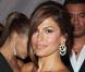 Eva Mendes, au Costume Isntitute Gala, dans une tenue mentholée de Calvin Klein.