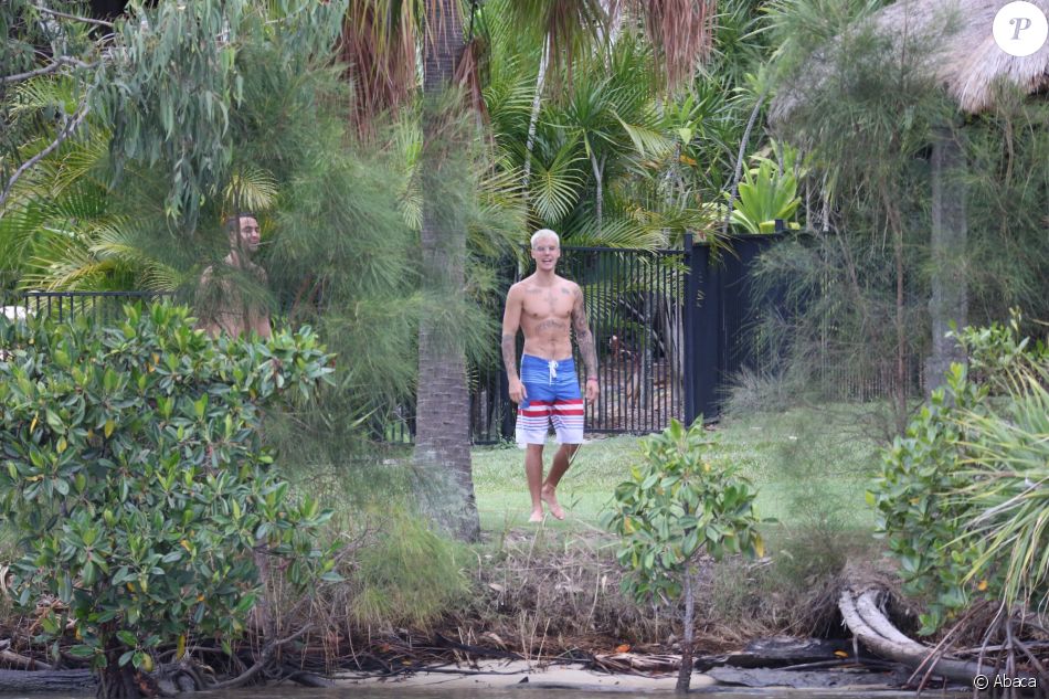 Justin Bieber sur l'ile Makepeace en Australie le 14 mars 2017