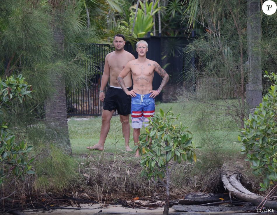 Justin Bieber sur l'ile Makepeace en Australie le 14 mars 2017