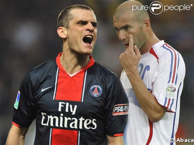 Jérôme Rothen face à Zinédine Zidane