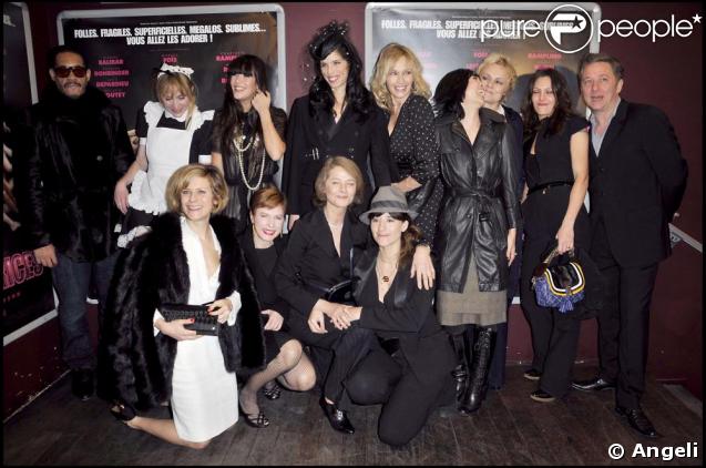 JoeyStarr, Julie Depardieu, Marina Foïs, Mélanie Doutey, Karin Viard, Maïwenn, Estelle Lefébure, Charlotte Rampling, Romane Bohringer, Linh Dan Pham, Muriel Robin, Karole Rocher, Nicolas Briançon à l'avant-première du Bal des actrices, le 19/01/09