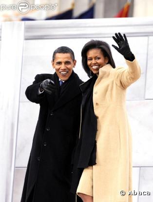 Michelle Obama en Narcisso Rodriguez dimanche 18 janvier lors d'un concert organisé à Washington