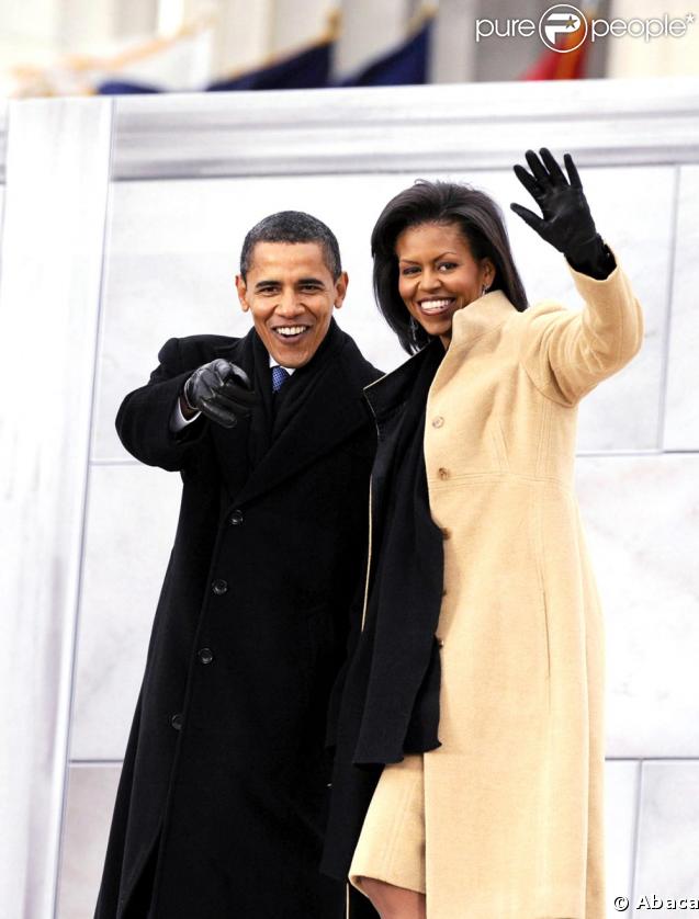 Michelle Obama en Narcisso Rodriguez dimanche 18 janvier lors d'un concert organisé à Washington