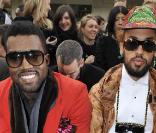Kanye West et sa bande au défilé Lanvin hier à Paris