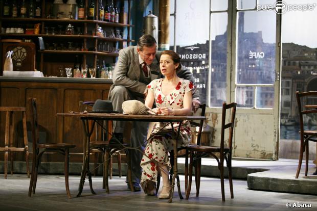 Francis Huster et Charlotte Kady dans Cesar, Fanny et Marius