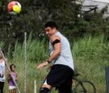 Ronaldo avec les  Corinthians à Sao Paulo, hier  