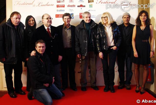  Marc Rivière, Jennifer Lauret, Bruno Wolkowitch, Serge Moati, Jean-Pierre Guérin, Claude Lelouch, Mireille Darc, Pascal Legitimus  au Festival de Luchon.   04/02/09