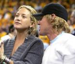 Kate Hudson et Owen Wilson assistent à un match de basket à Los Angeles en mai 2007