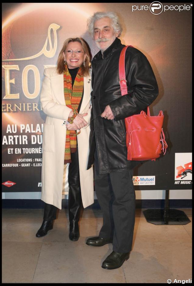 Générale de  Cléopâtre, la dernière reine d'Egypte , lundi 9 février 2009 : Véronique Sanson et son compagnon Christian 