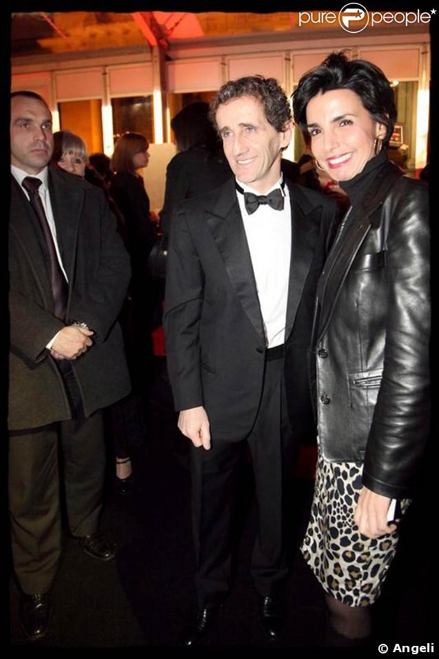 Rachida Dati et Alain Prost à la 24ème édition du Festival Automobile International. 10/02/09 