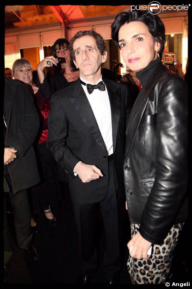 Rachida Dati et Alain Prost à la 24ème édition du Festival Automobile International. 10/02/09 