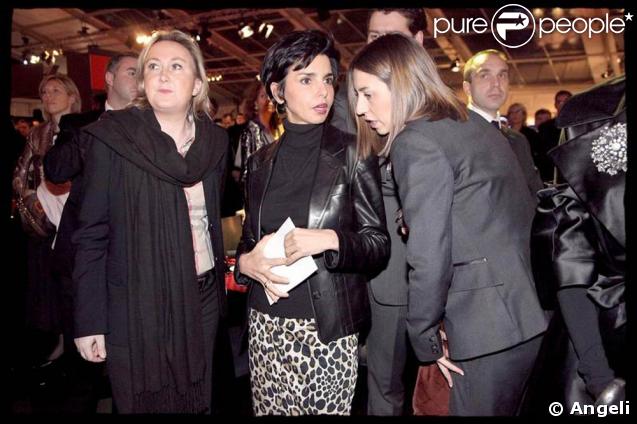 Rachida Dati et Emmanuelle Dauvergne à la 24ème édition du Festival Automobile International. 10/02/09 