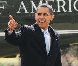 La famille Obama débarque de Marine One et arrive à la Maison-Blanche