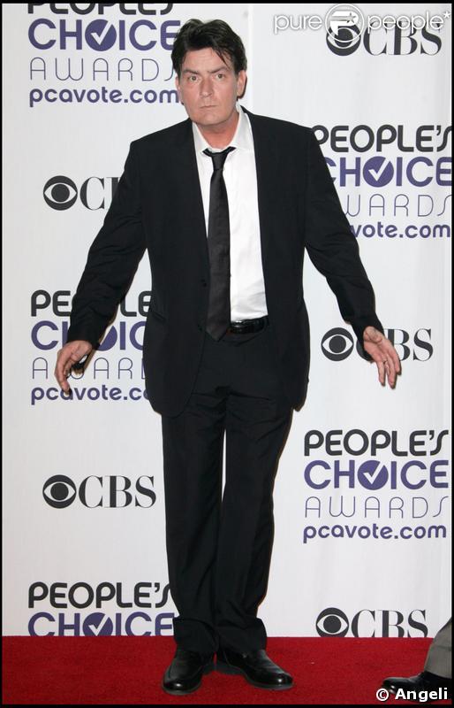 Charlie Sheen le 07/01/2009 au People's Choice Awards à Los Angeles