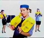 Ariane Massenet en hôtesse de l'air