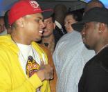 Chris Brown et P. Diddy à la soirée Blackberry/Timbaland organisée avant les Grammy