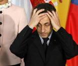 Nicolas Sarkozy, Christine Lagarde et Angela Merkel au sommet de Berlin. La crise lui donne mal à la tête ! 22/02/09