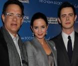 Tom Hanks, Emily Blunt et Colin Hanks, lors de l'avant-première de 