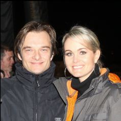 David et Laeticia Hallyday au Val d'Isère dans le cadre de la Descente de la Coupe du monde de Ski en février 2008