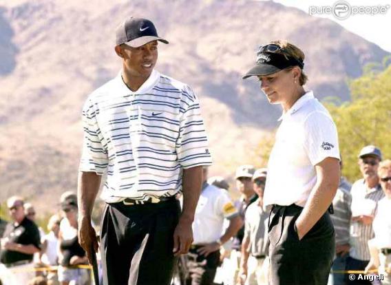 Annika Sörenstam et Tiger Woods en 2001 
