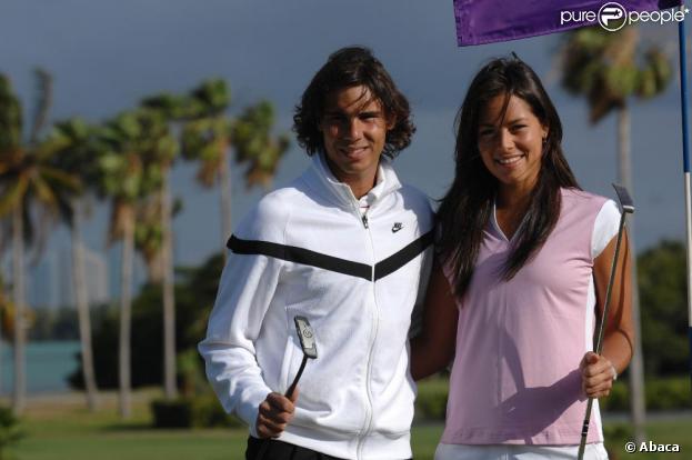 Rafael Nadal et Ana Ivanovic font un tournoi de golf, à Key Biscayne, au large de Miami. 24/03/2009