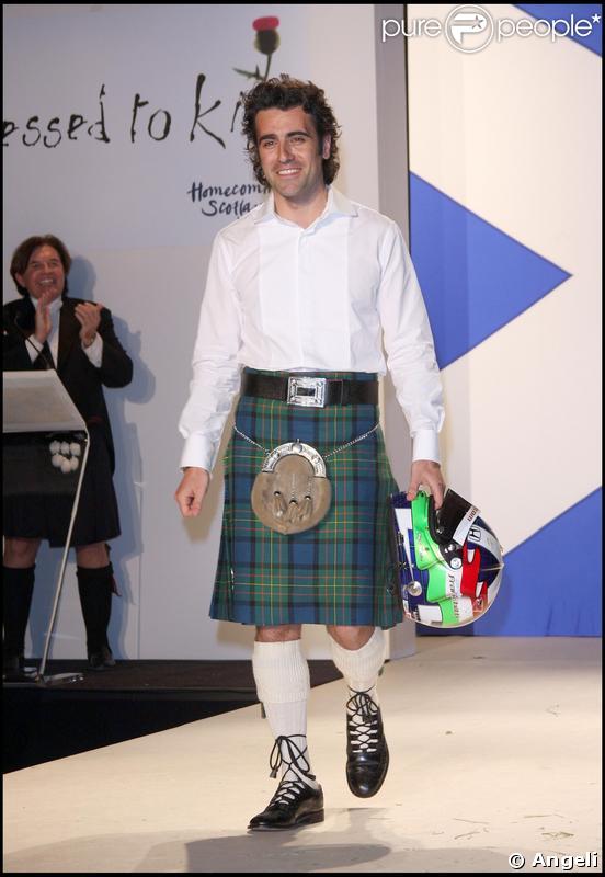 Dario Franchitti, un pilote écossais automobile, lors de la soirée de charité Dress to Kilt organisée par Sean Connery et sa femme Lady Micheline le 30 mars 2009
