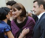 Carla Bruni, ici avec Rachida Dati et Nicolas Sarkozy  