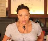 Tisha Campbell enceinte à Beverly Hills le 4 avril
