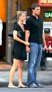 Gisele Bündchen et son époux Tom Brady à New York. Juillet 2007